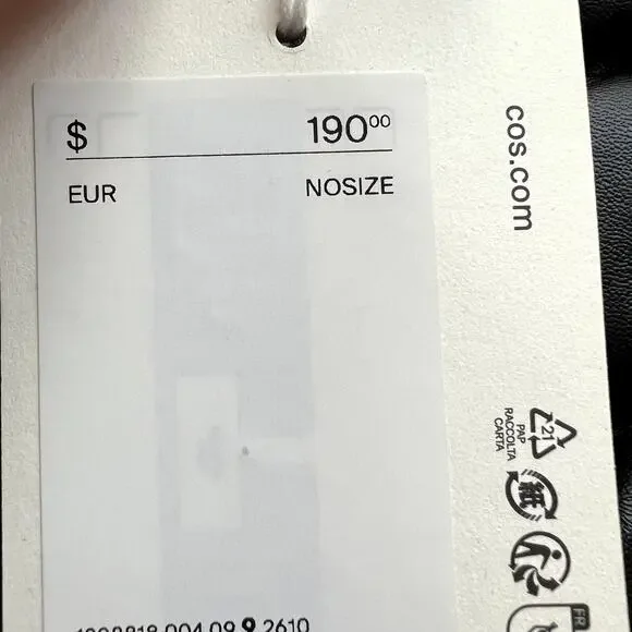 Cos Quilted crossbody bag black leather - Picture 2 of 4